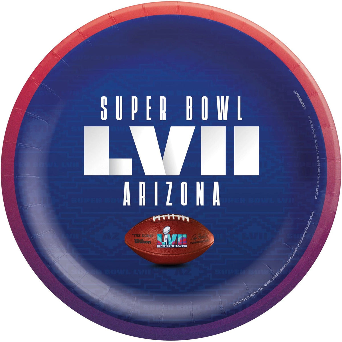 Amscan THEME: SPORTS Super Bowl LVII 7&quot; Round Plates