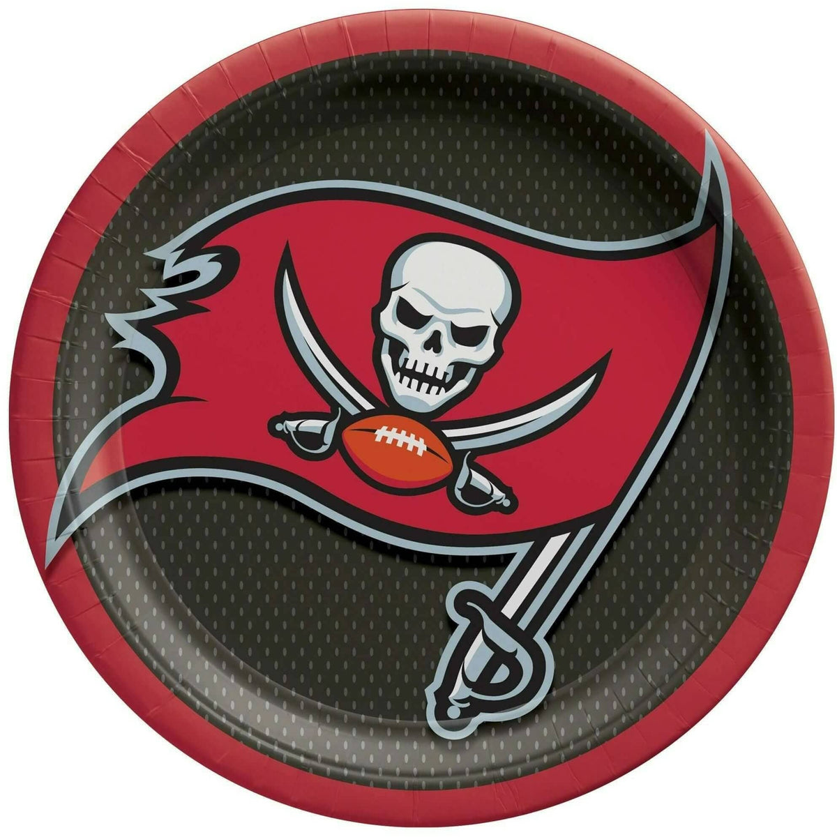 Amscan THEME: SPORTS Tampa Bay Buccaneers 9&quot; Round Plates