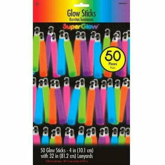 Amscan TOYS 4&quot; Glow Stick Super Mega Value Pack - Multi Color