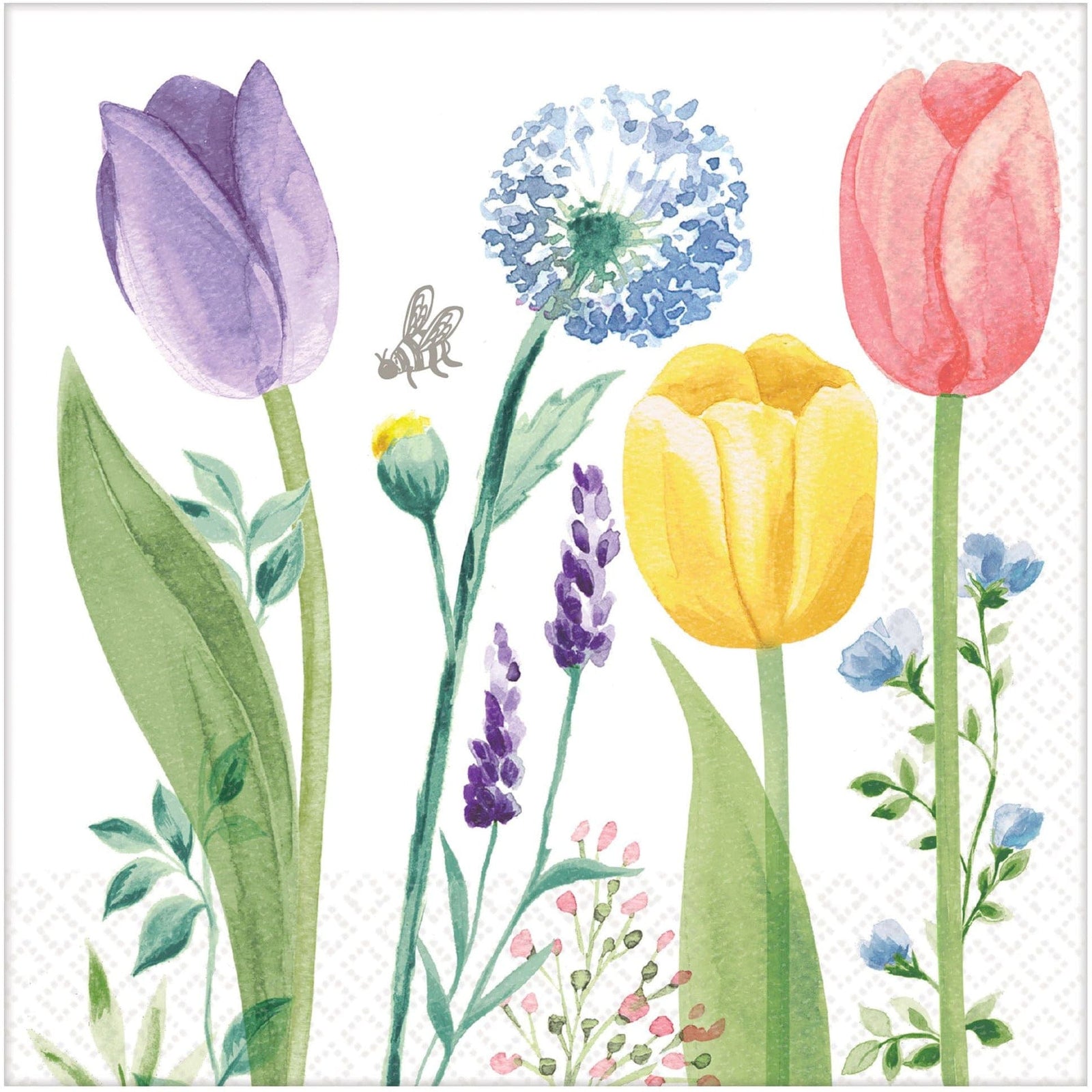 Amscan Tulip Garden Beverage Napkins