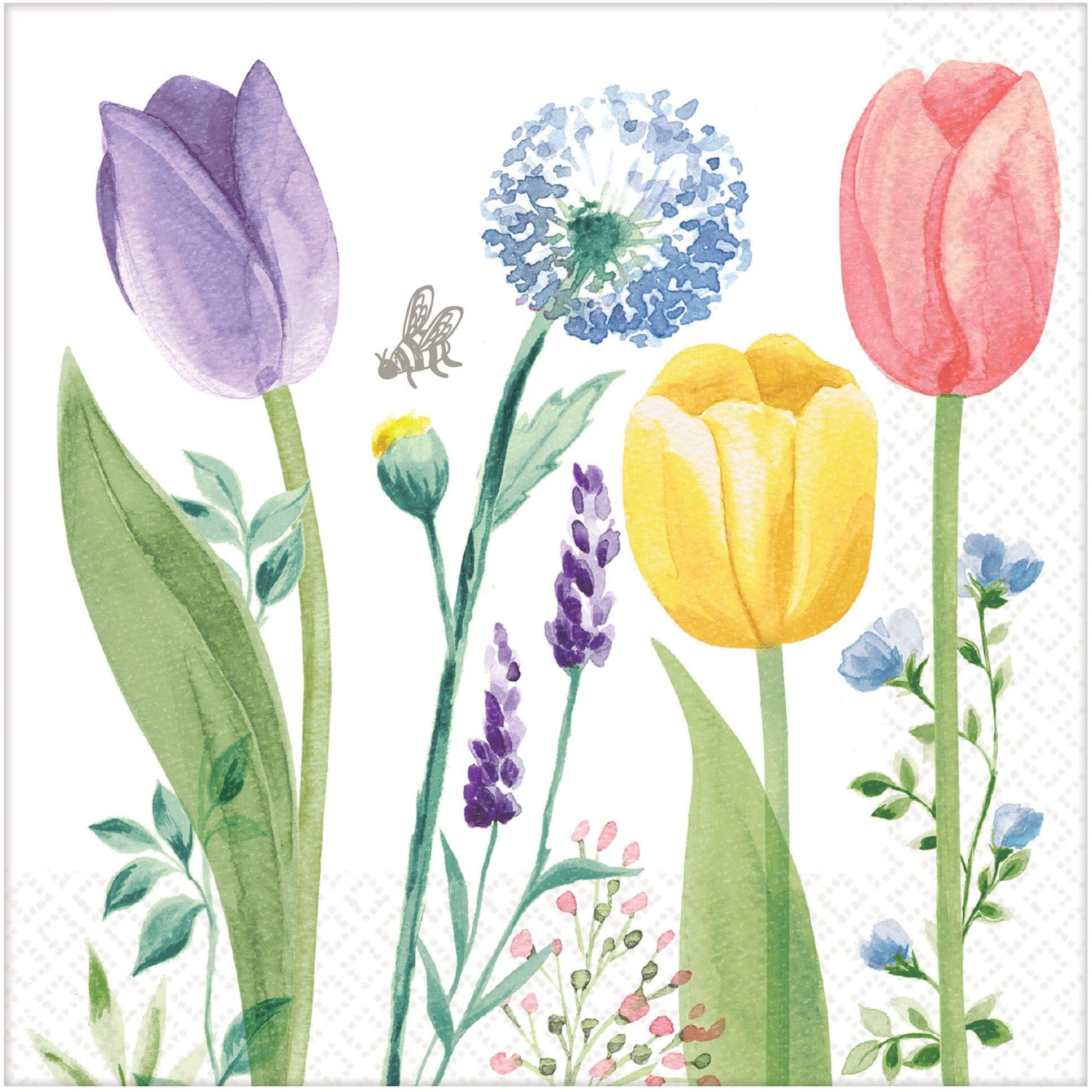 Amscan Tulip Garden Beverage Napkins