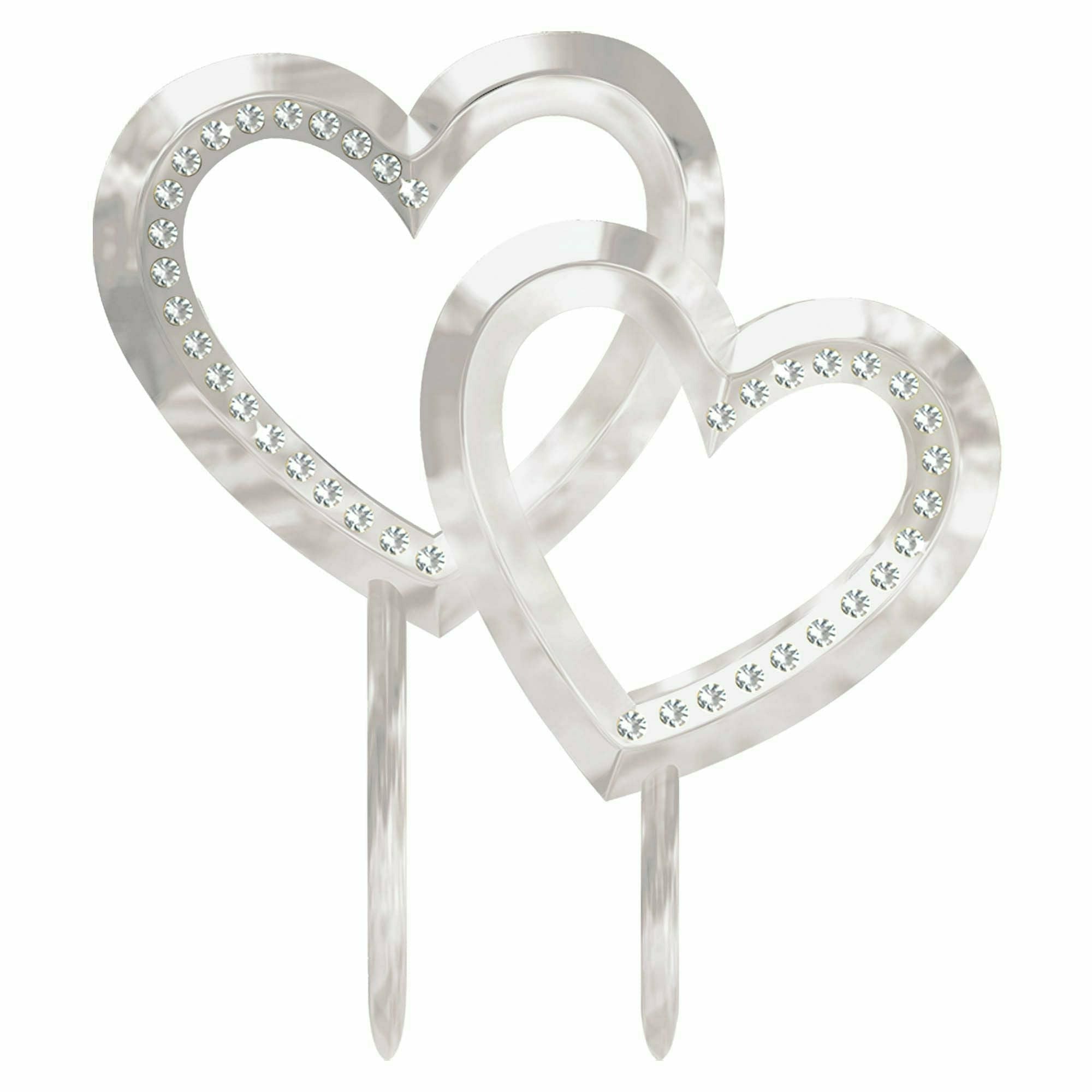 Amscan WEDDING Double Heart Cake Topper