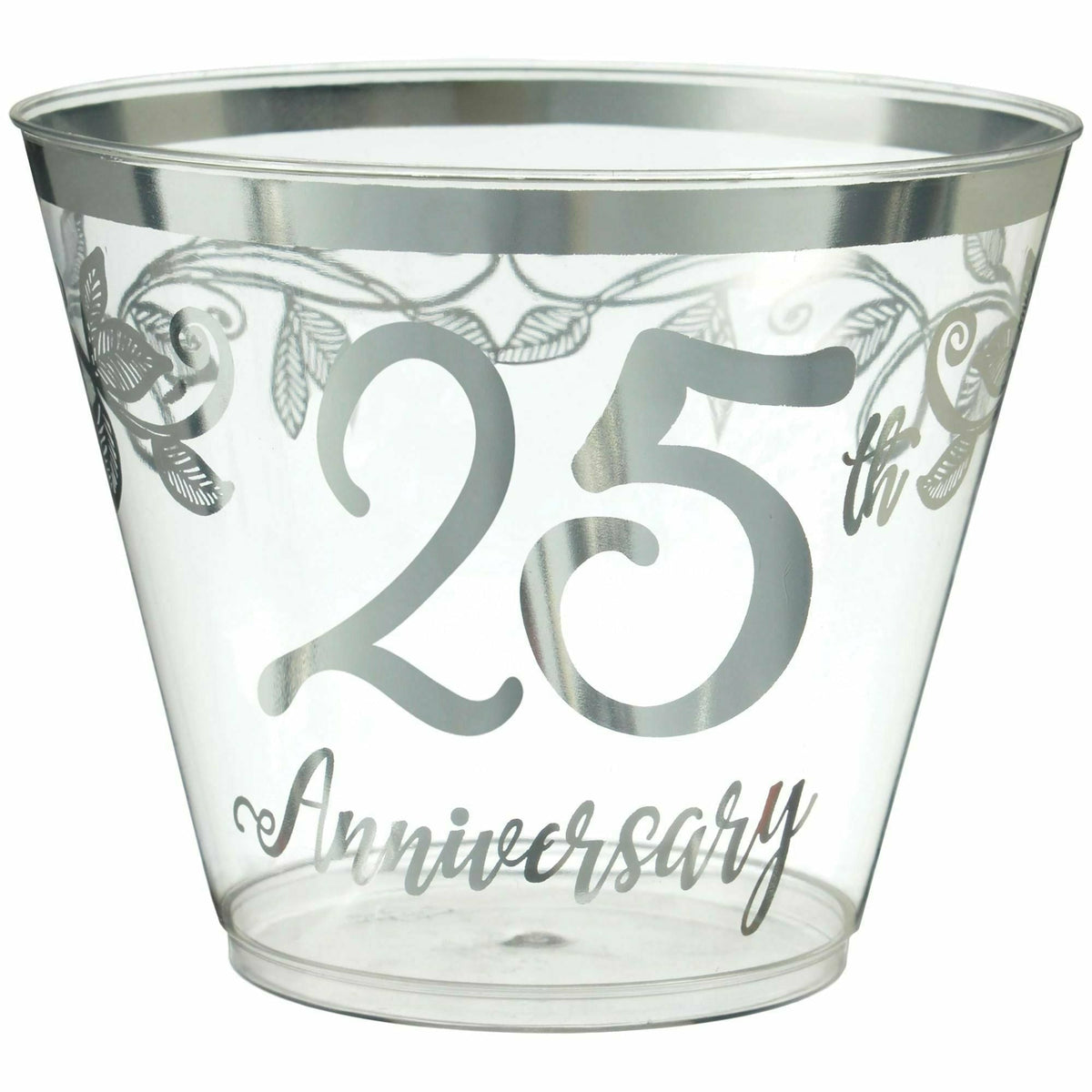 Amscan WEDDING Happy 25th Anniversary Tumblers