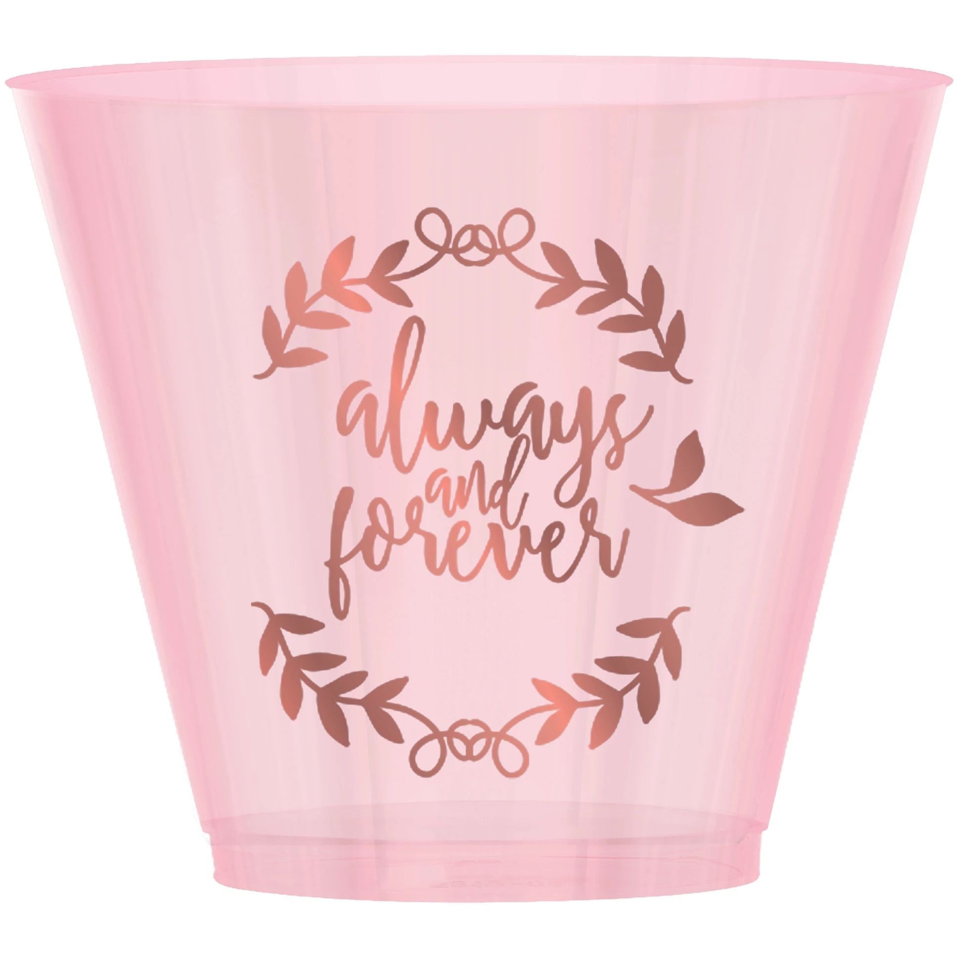 Amscan WEDDING Love And Leaves Plastic Tumblers