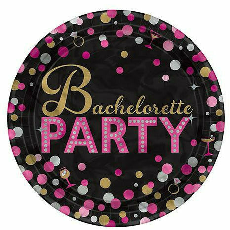 Amscan WEDDING Metallic Bachelorette Party Dessert Plates 8ct - Sassy Bride