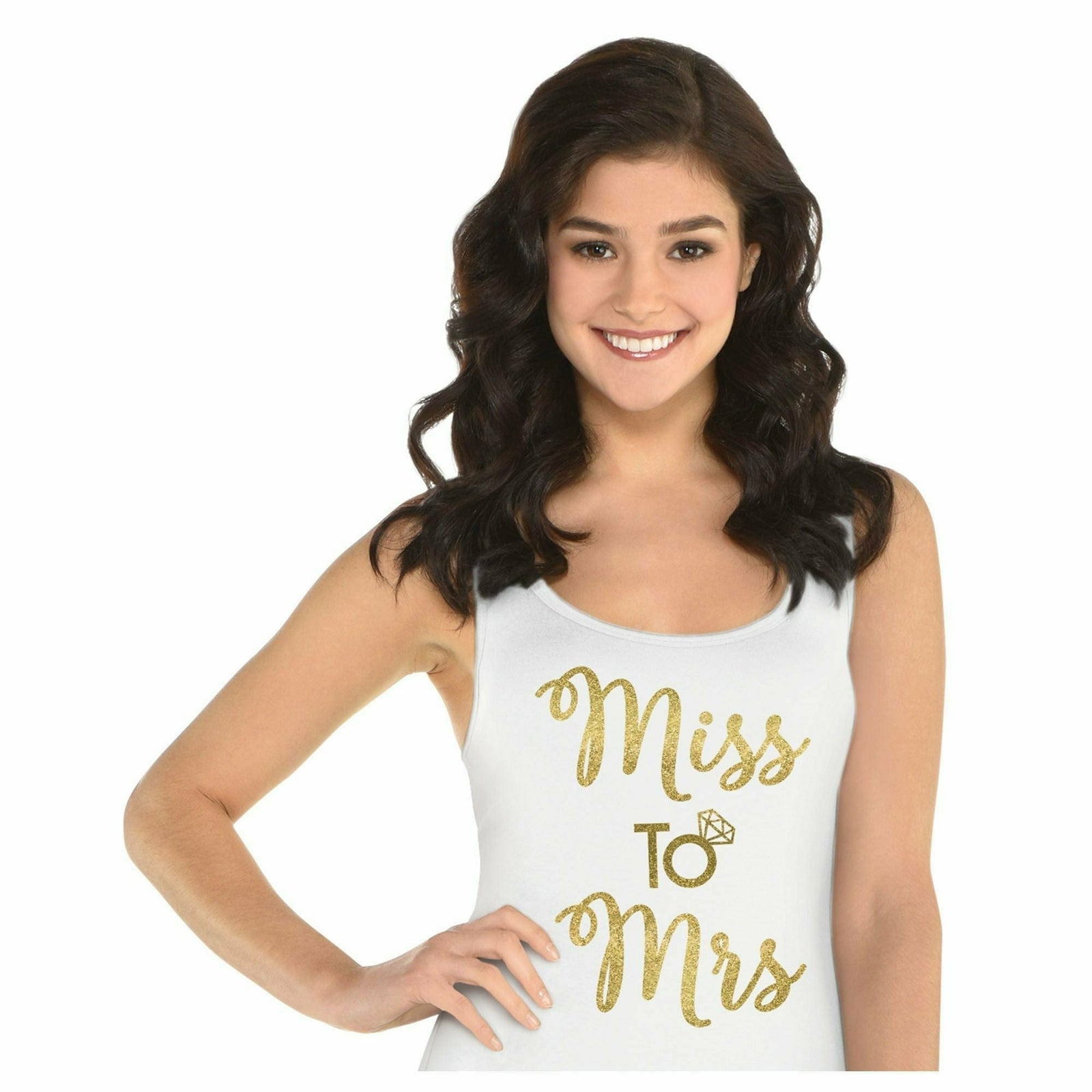 Amscan WEDDING Miss to Mrs Tank Top