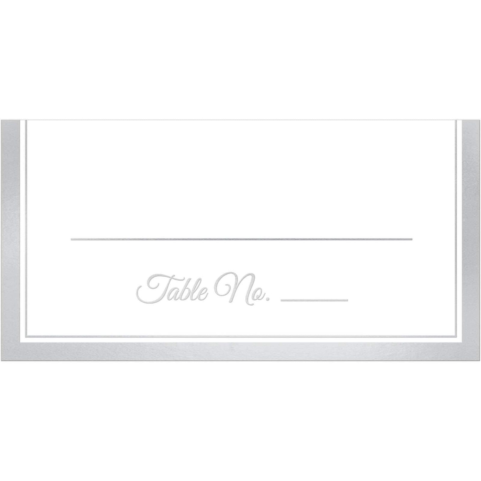 Amscan WEDDING Silver Trim Place Card