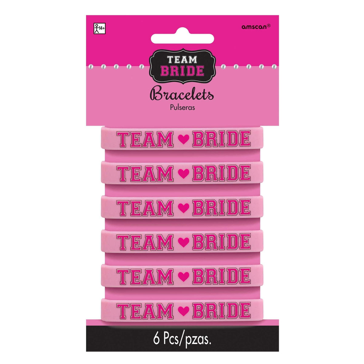 Amscan WEDDING Team Bride Multipack Rubber Bracelets