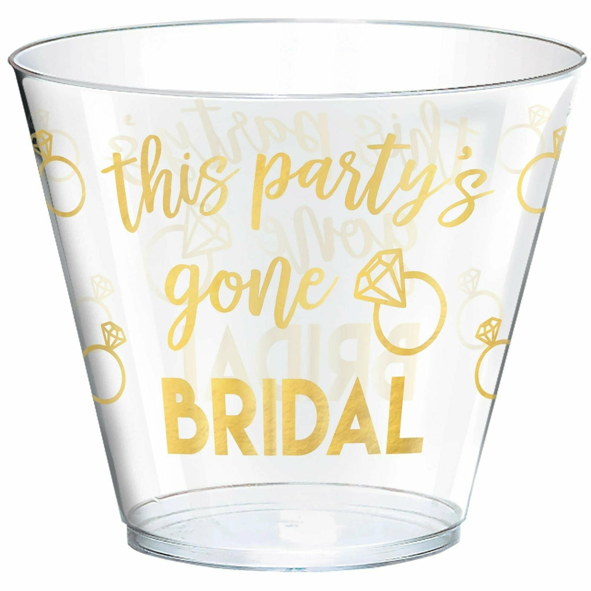 Amscan WEDDING This Party&#39;s Gone Bridal Plastic Tumblers