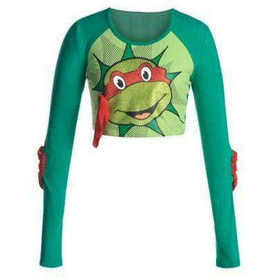 Amscan Womens Raphael Crop Top - Teenage Mutant Ninja Turtles