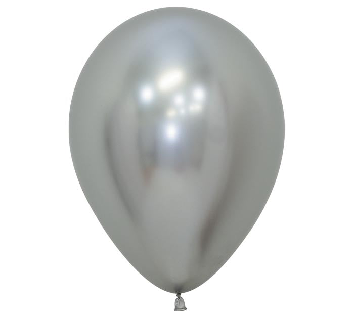 Reflex Silver Latex Balloon 1ct, 11"