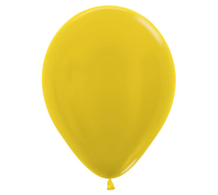 Metallic Yellow Latex Balloon 1ct, 11" 