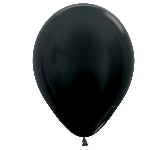 Metallic Black Latex Balloon 1ct, 11" 