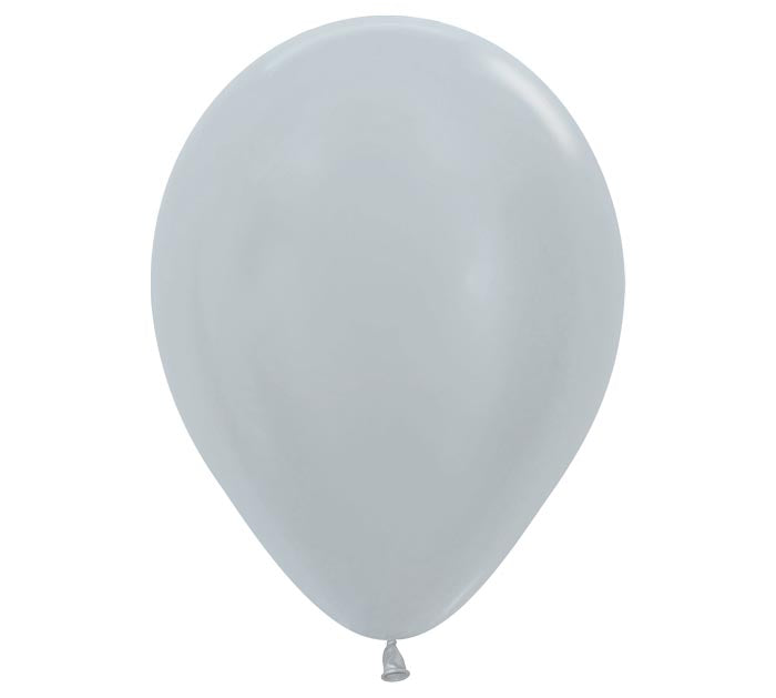 Metallic Silver Latex Balloon 1ct, 11"