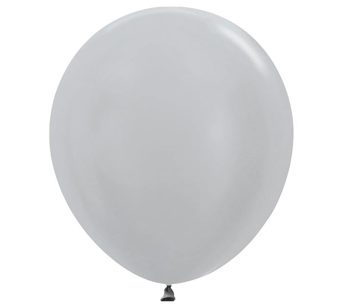 Metallic Silver Latex Balloon 1ct, 18" 