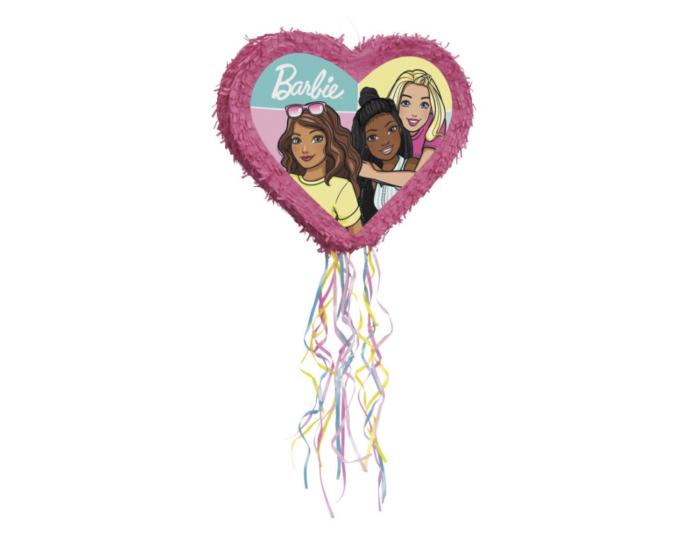 Barbie Heart Shaped Pull String Pinata