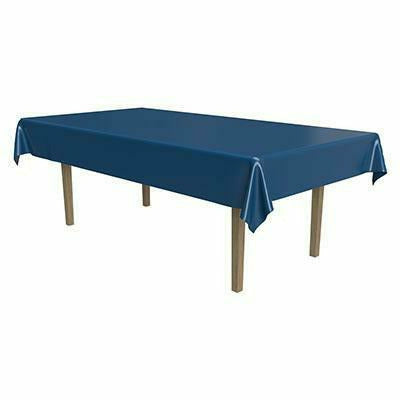 Beistle Company, INC. BASIC Plastic Blue Rectangular Tablecover 54&quot; x 108&quot;