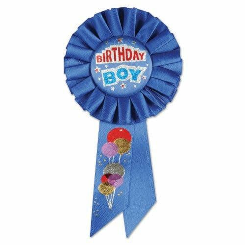 Beistle Company, INC. BOUTIQUE Birthday Boy Rosette Rosette Assortment BIRTHDAY BOY