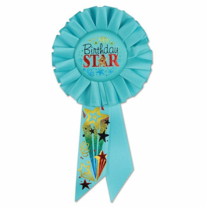 Beistle Company, INC. BOUTIQUE Birthday Star Rosette Rosette Assortment BIRTHDAY BOY