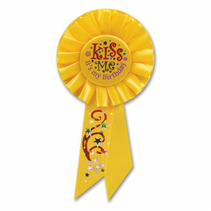 Beistle Company, INC. BOUTIQUE Kiss Me It's My Birthday Rosette Rosette Assortment BIRTHDAY BOY