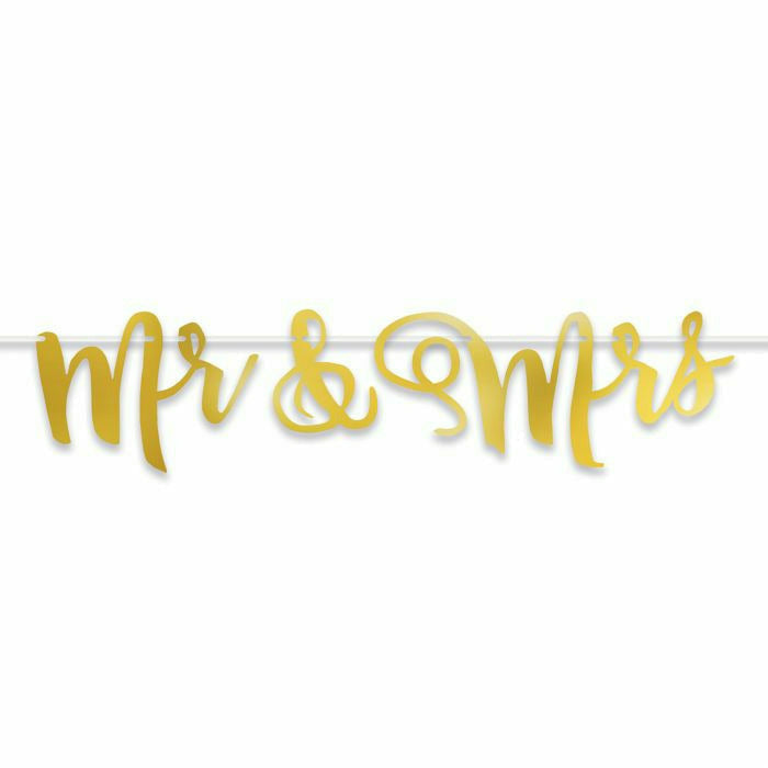 Beistle Company, INC. Foil Mr & Mrs Streamer