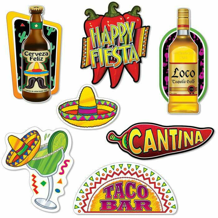 Beistle Company, INC. HOLIDAY: FIESTA Fiesta Cutouts - 7 Piece