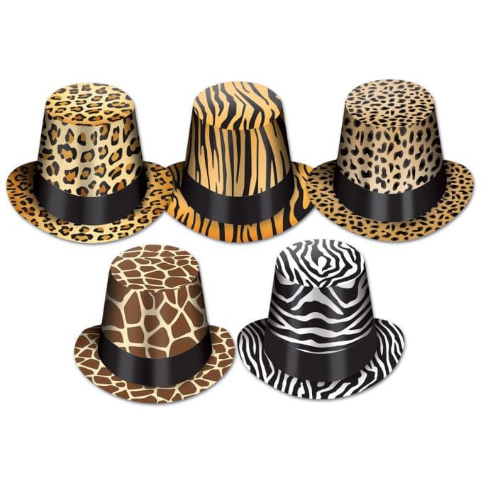 Beistle Company, INC. HOLIDAY: NEW YEAR&#39;S Animal Print Hi-Hats