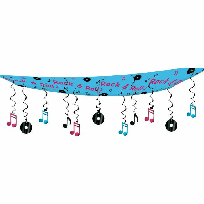 Beistle Company, INC. THEME Rock &amp; Roll Ceiling Decor