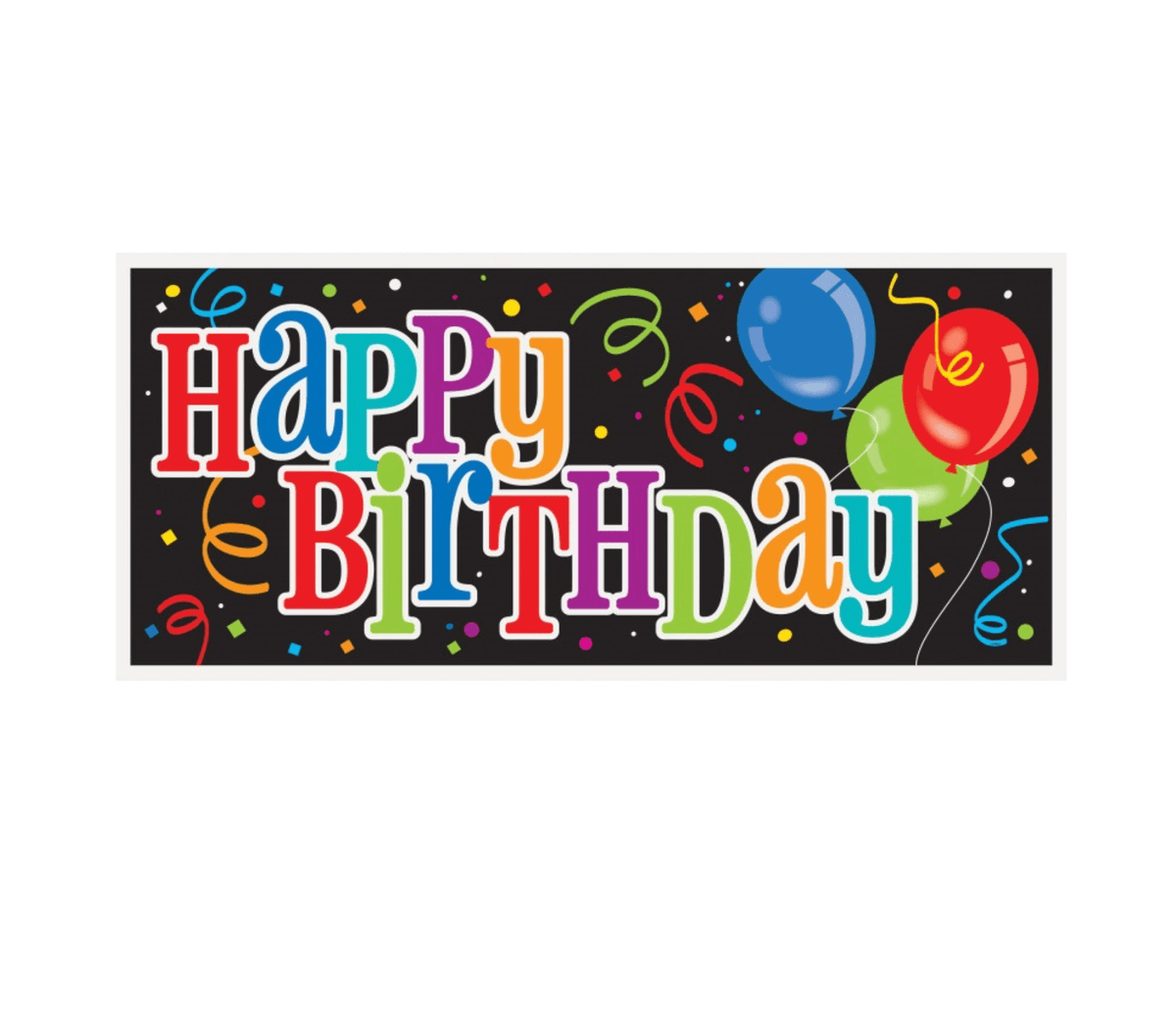 Bold Birthday Wall Banner  60&quot; x 27&quot;