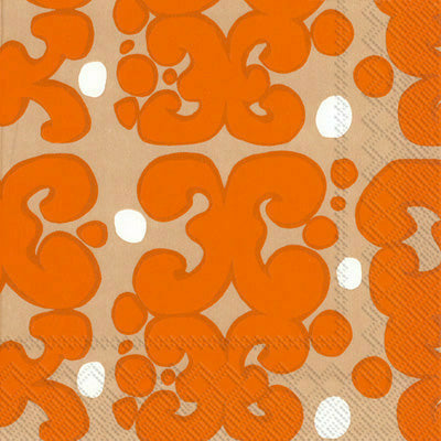 Boston International, Inc. BOUTIQUE LUNCH NAPKINS - KEIDAS ORANGE MARIMEKKO