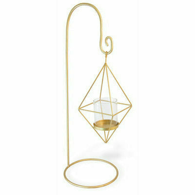 Boston International, Inc. BOUTIQUE POLYGON GOLD LANTERN METALLIC GOLD