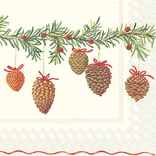 Boston International, Inc. HOLIDAY: CHRISTMAS CHARMING GARLAND LUNCH NAPKINS