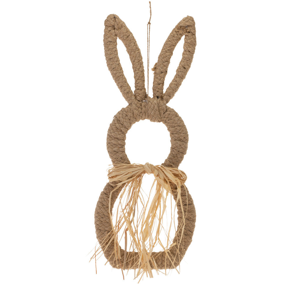 Boston International, Inc. HOLIDAY: EASTER BUCKY JUTE BUNNY HANGING DECOR