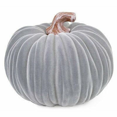 Boston International, Inc. HOLIDAY: FALL Large Grey Velvet Pumpkin