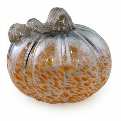 Boston International, Inc. HOLIDAY: FALL Short Grey and Orange Glass Pumpkin