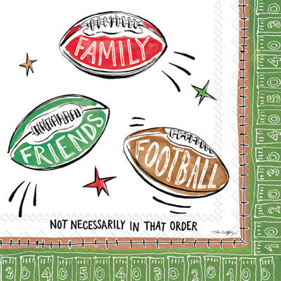 Boston International, Inc. THEME: SPORTS FAMILY FRIENDS FOOTBALL COCKTAIL NAPKIN