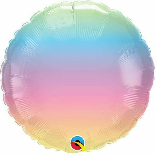 Burton and Burton BALLOONS 075 18" Pastel Ombre Foil