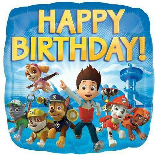 Burton and Burton BALLOONS 125 17&quot; Paw Patrol Happy Birthday Foil