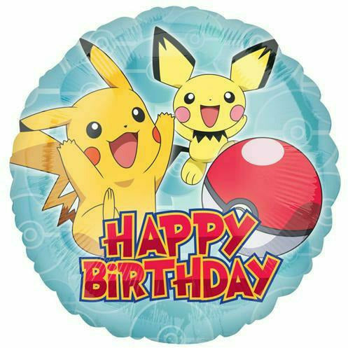 Burton and Burton BALLOONS 131 17&quot; Pokemon Happy Birthday Foil