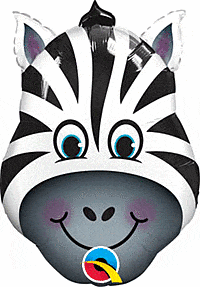 Burton and Burton BALLOONS 14&quot; Zany Zebra Foil Balloon