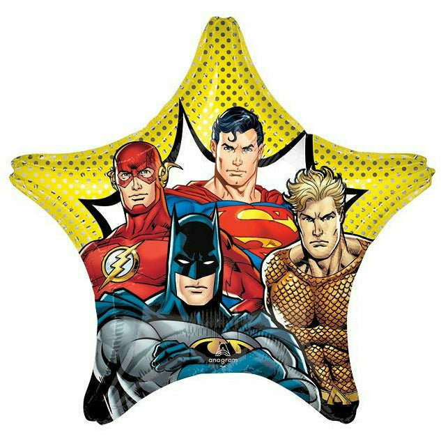 Burton and Burton BALLOONS 157 28&quot; Justice League Star Foil