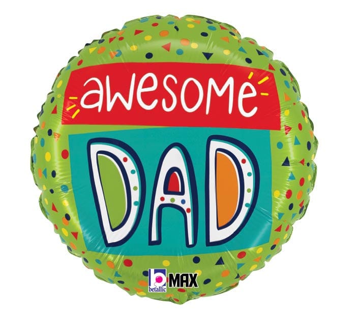 Burton and Burton BALLOONS 18&quot; AWESOME DAD CONFETTI FOIL BALLOON