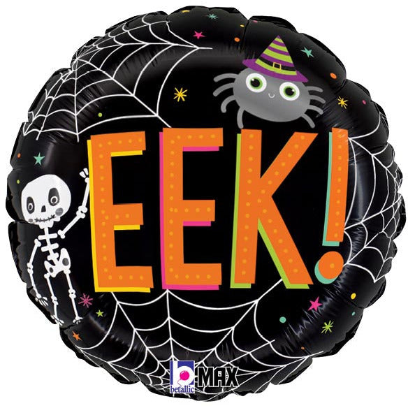 Burton and Burton BALLOONS 18&quot; HALLOWEEN BOO EEK 2-SIDED DESIGN FOIL BALLOON