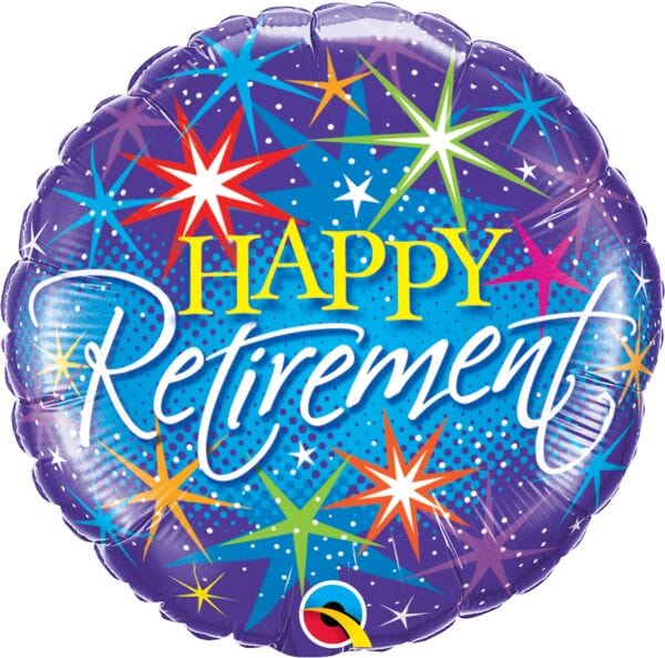 Burton and Burton BALLOONS 18" Retirement Color Bursts Foil Balloon