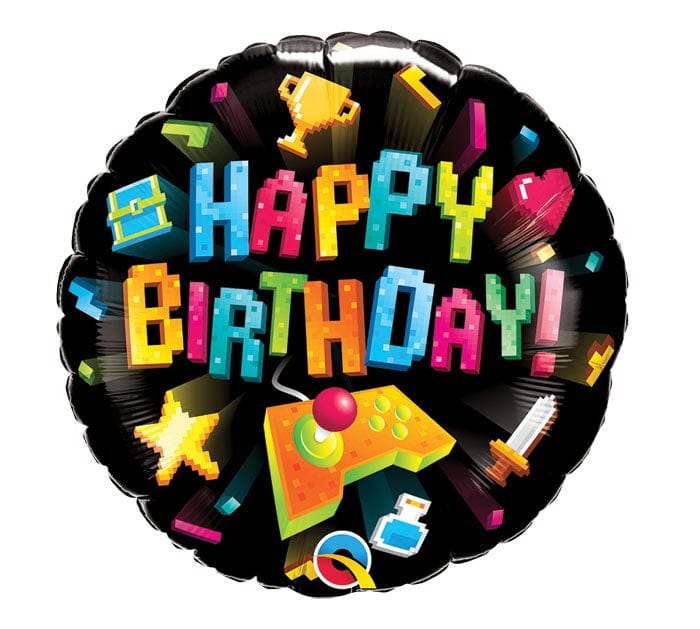 Burton and Burton BALLOONS 201 18&quot; BIRTHDAY GAMING FOIL BALLOON