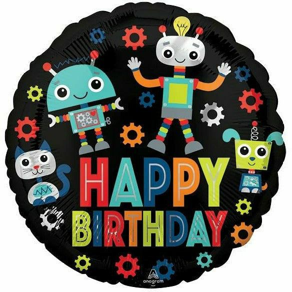 Burton and Burton BALLOONS 205A 17&quot; Robot Birthday Foil