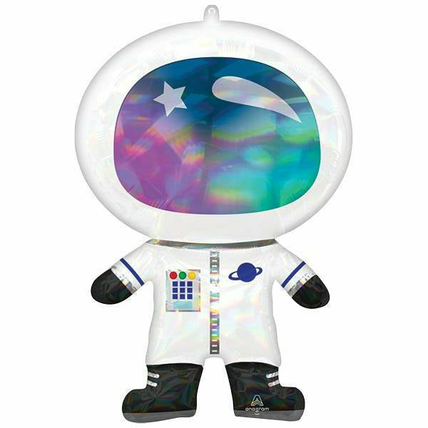 Burton and Burton BALLOONS 218 30&quot; Astronaut Iridescent Shape Foil