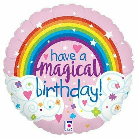 Burton and Burton BALLOONS 224 18" Have a Magical Birthday Foil