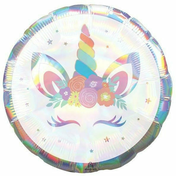 Burton and Burton BALLOONS 226 18" Unicorn Party Iridescent Foil