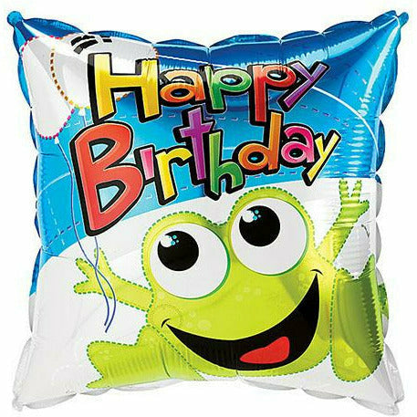 Burton and Burton BALLOONS 242A 18&quot; Leaping Frog Happy Birthday Foil